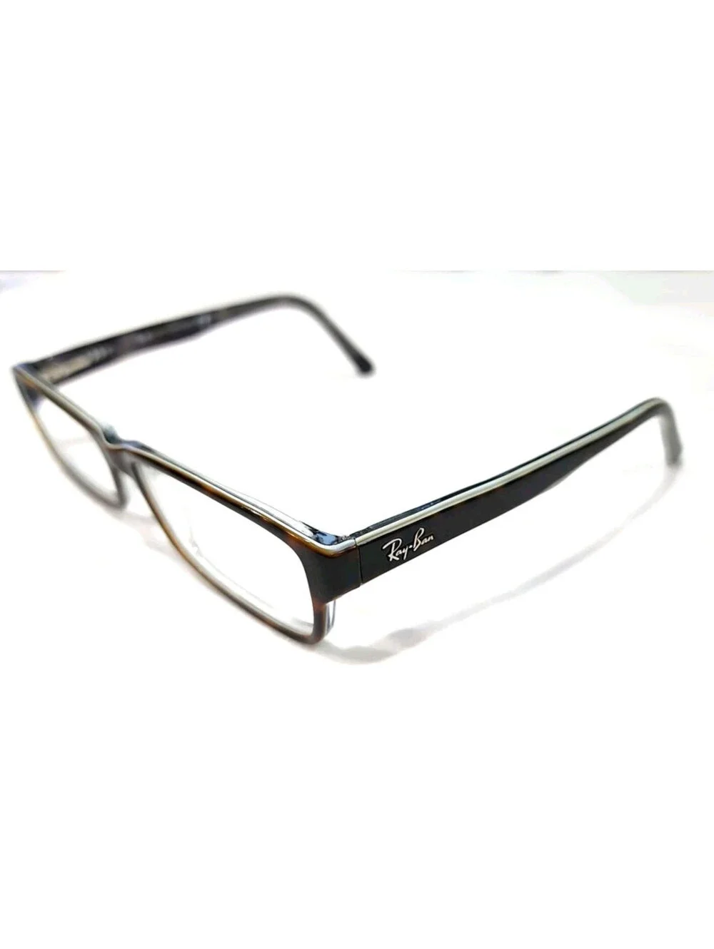 Ray Ban RB5169 5023 Brown Blue Rectangle Eyeglasses 54-16 140